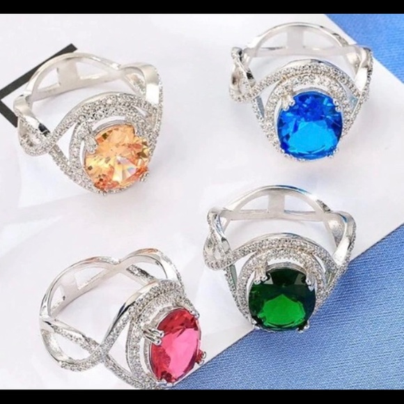 NWT Beautiful Citrine 925 Silver Ring - Picture 4 of 6